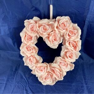 Charter Club Pink Roses Heart Wreath 11” x 11” x 3” NWT